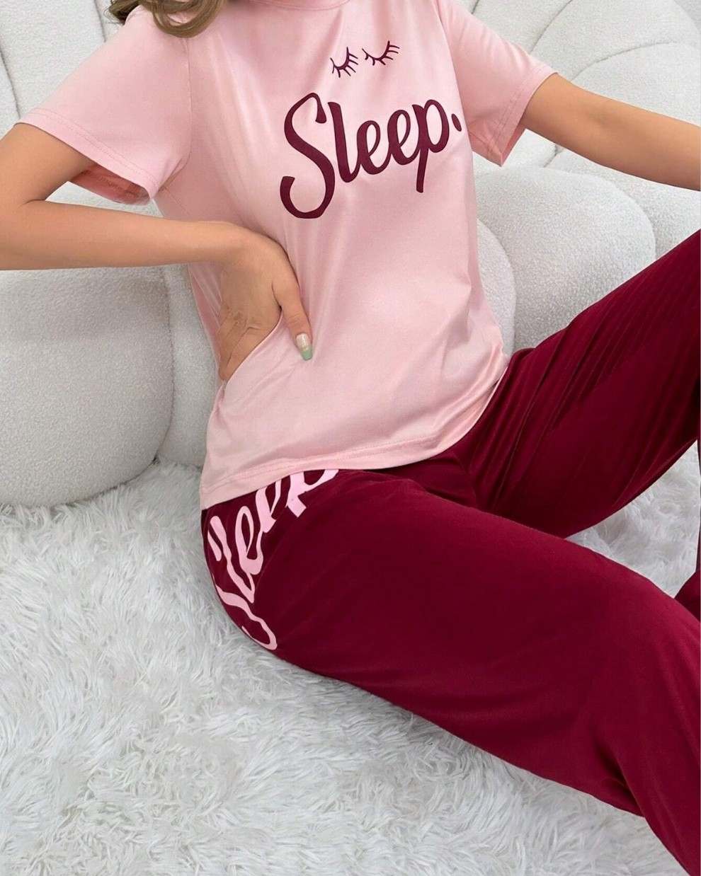 Sleepy Eyes Printed Night Suit