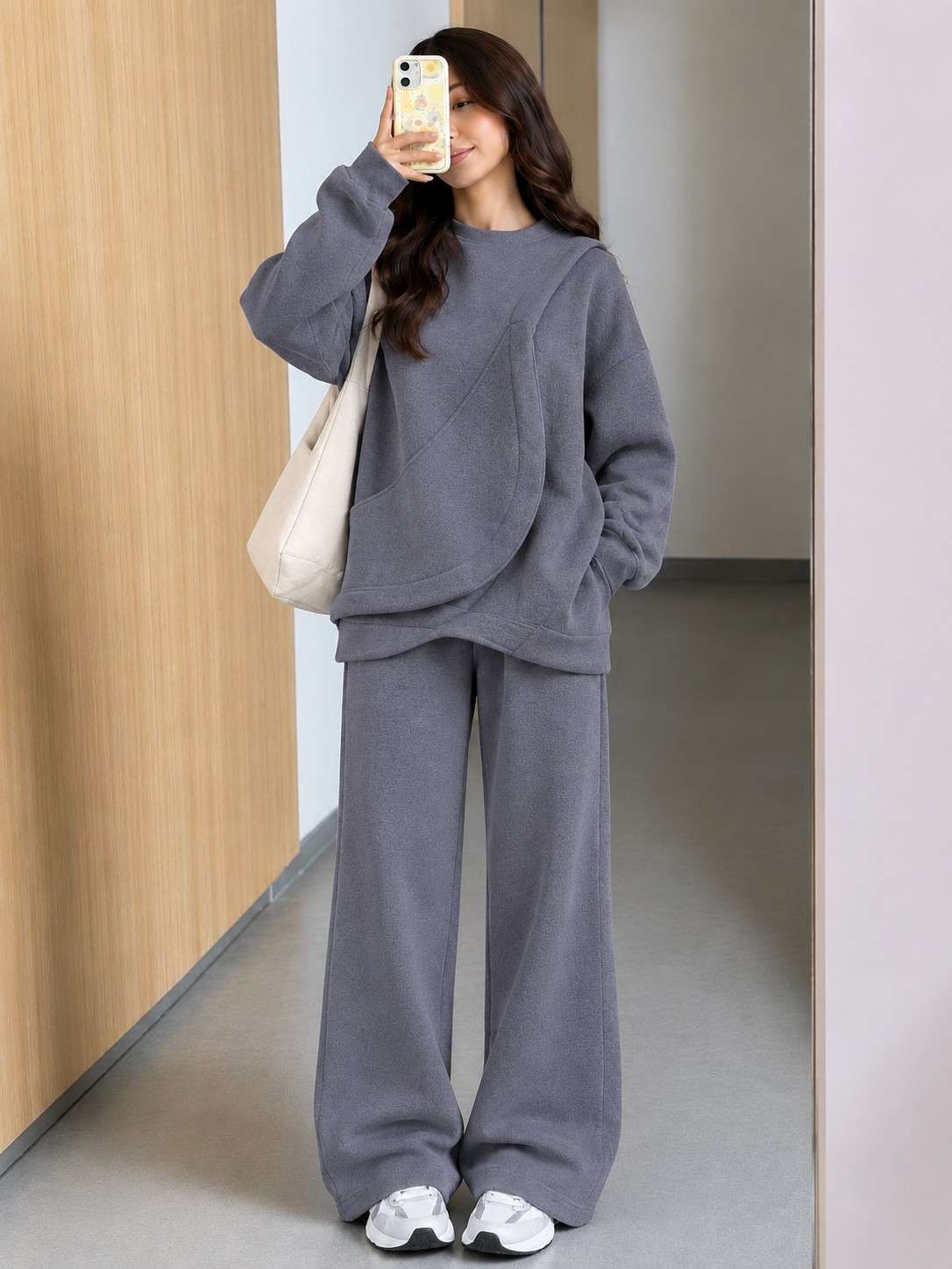 Winter Grey Carryall Co-Ord Set + Bag