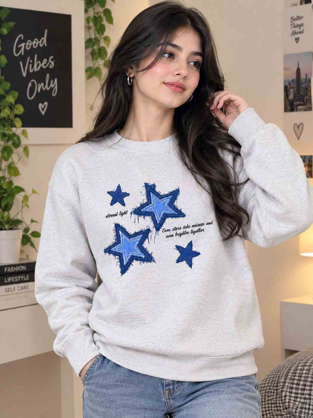 Blue Star Fleece Sweatshirt