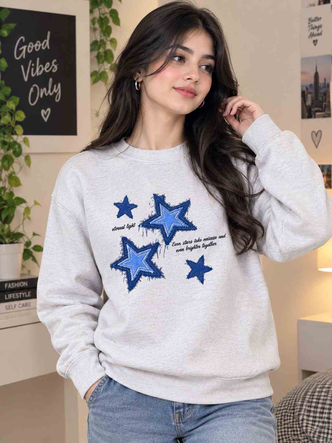 Blue Star Fleece Sweatshirt