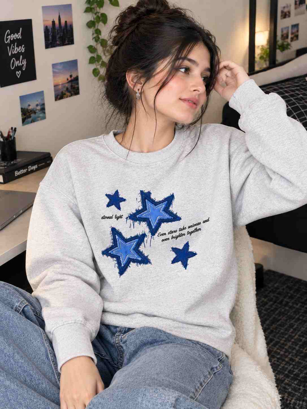 Blue Star Fleece Sweatshirt