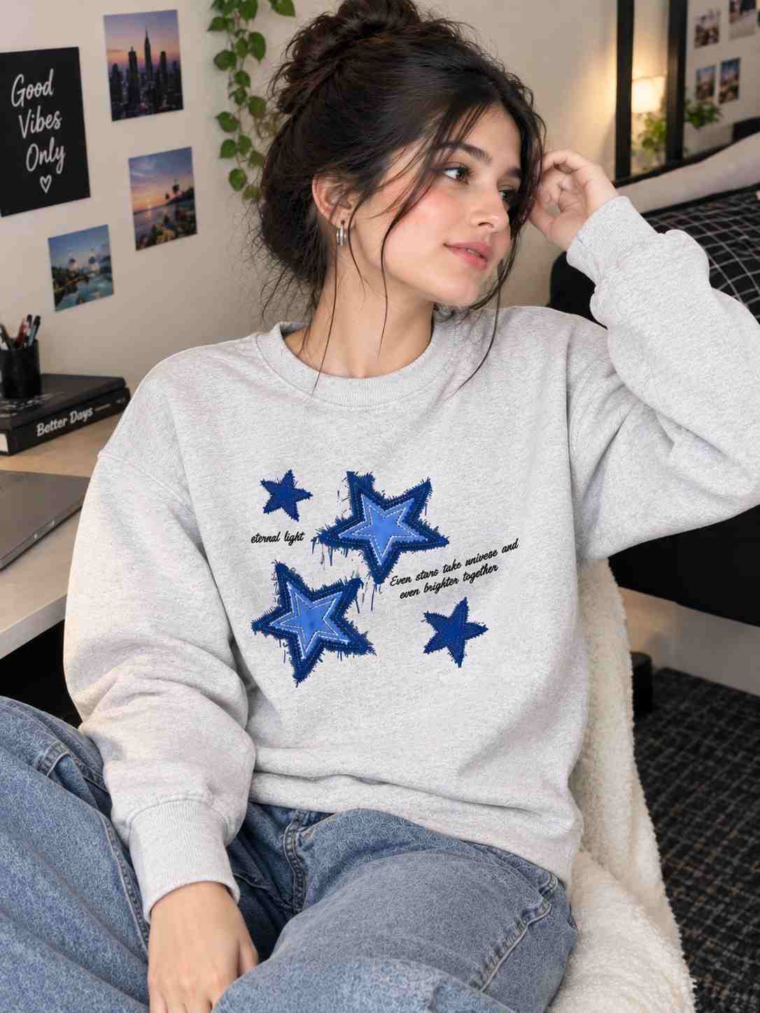 Blue Star Fleece Sweatshirt