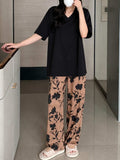 Black Floral Dream PJ Set