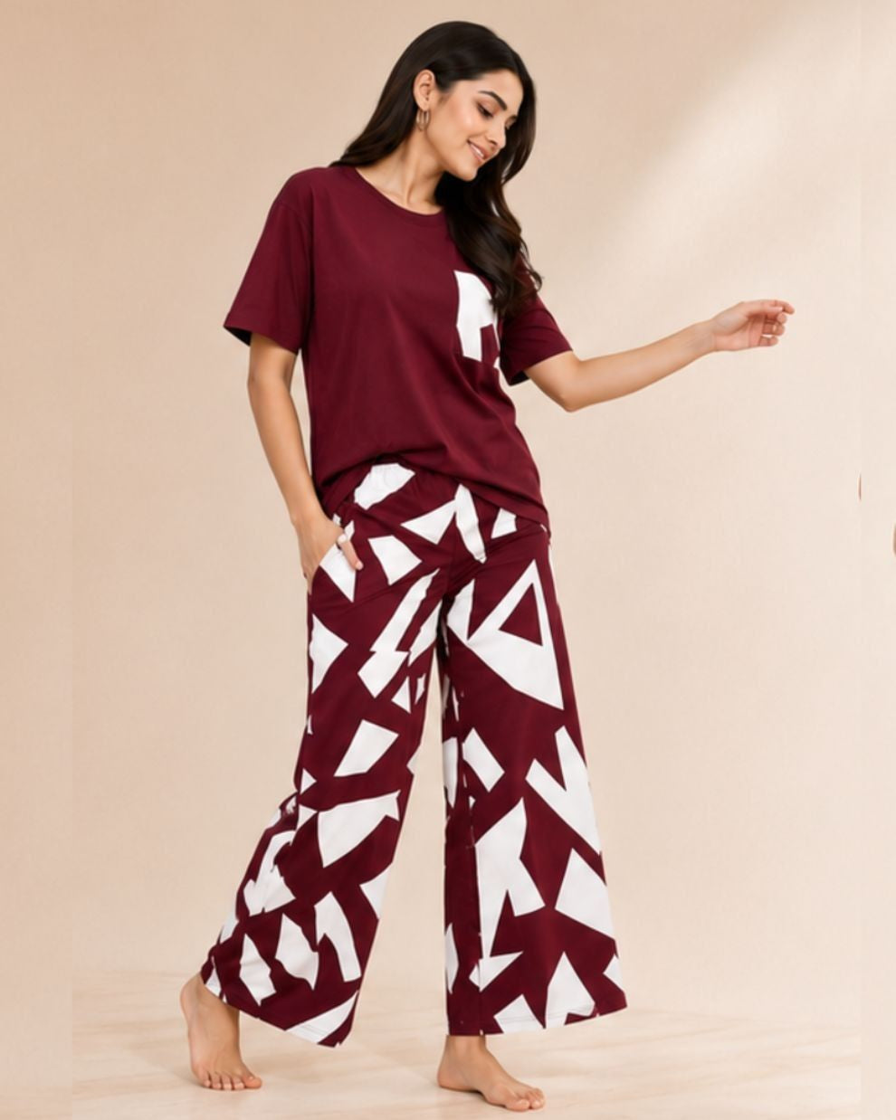 Dries Van Noten White & Maroon