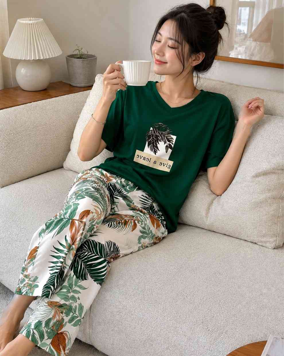 Garden Rest Printed Night Suit