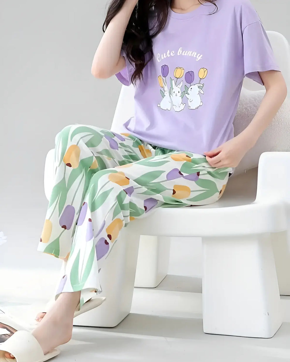 Cute Bunny Printed Night Suit