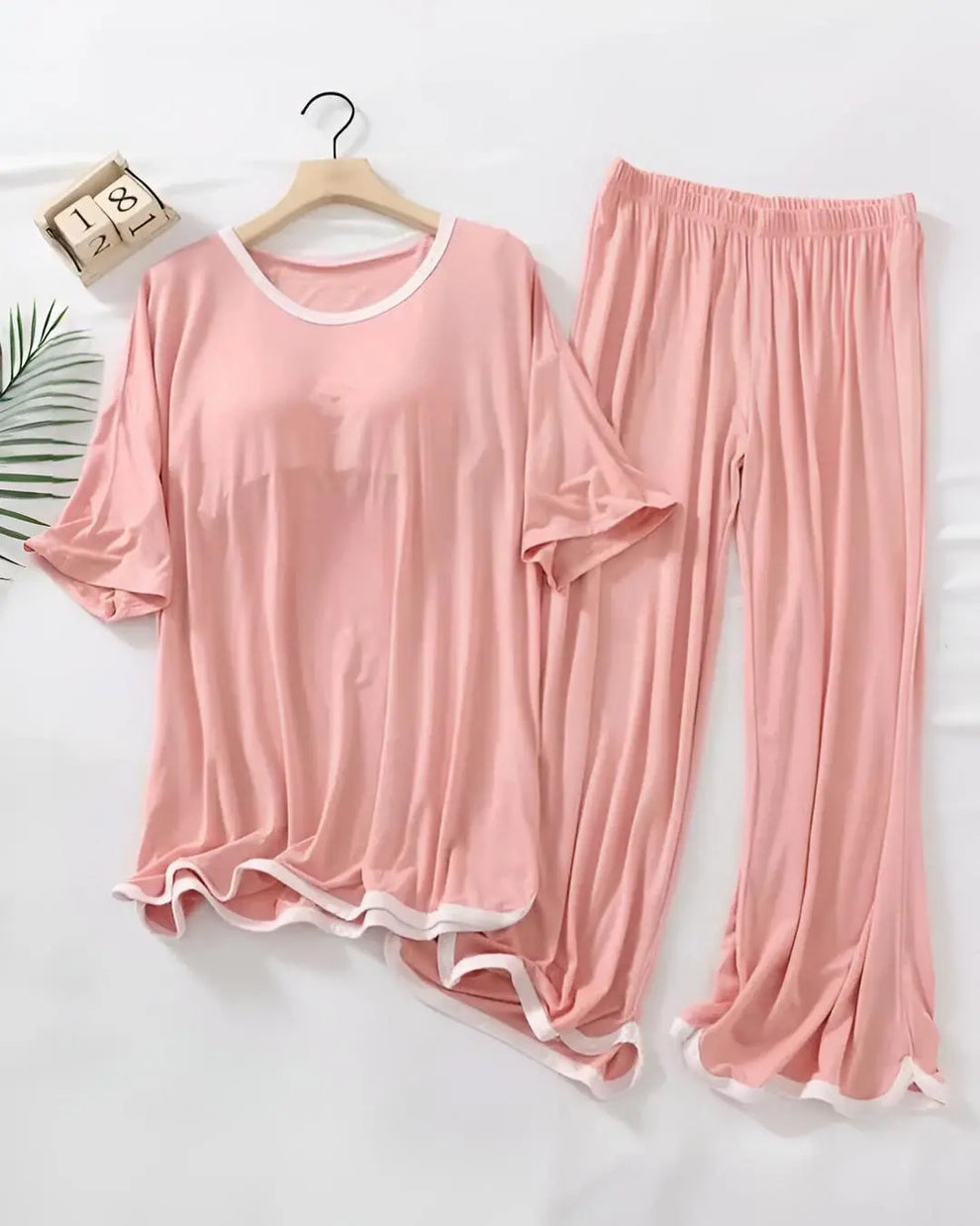 Pink Palazzo Style Night Suit