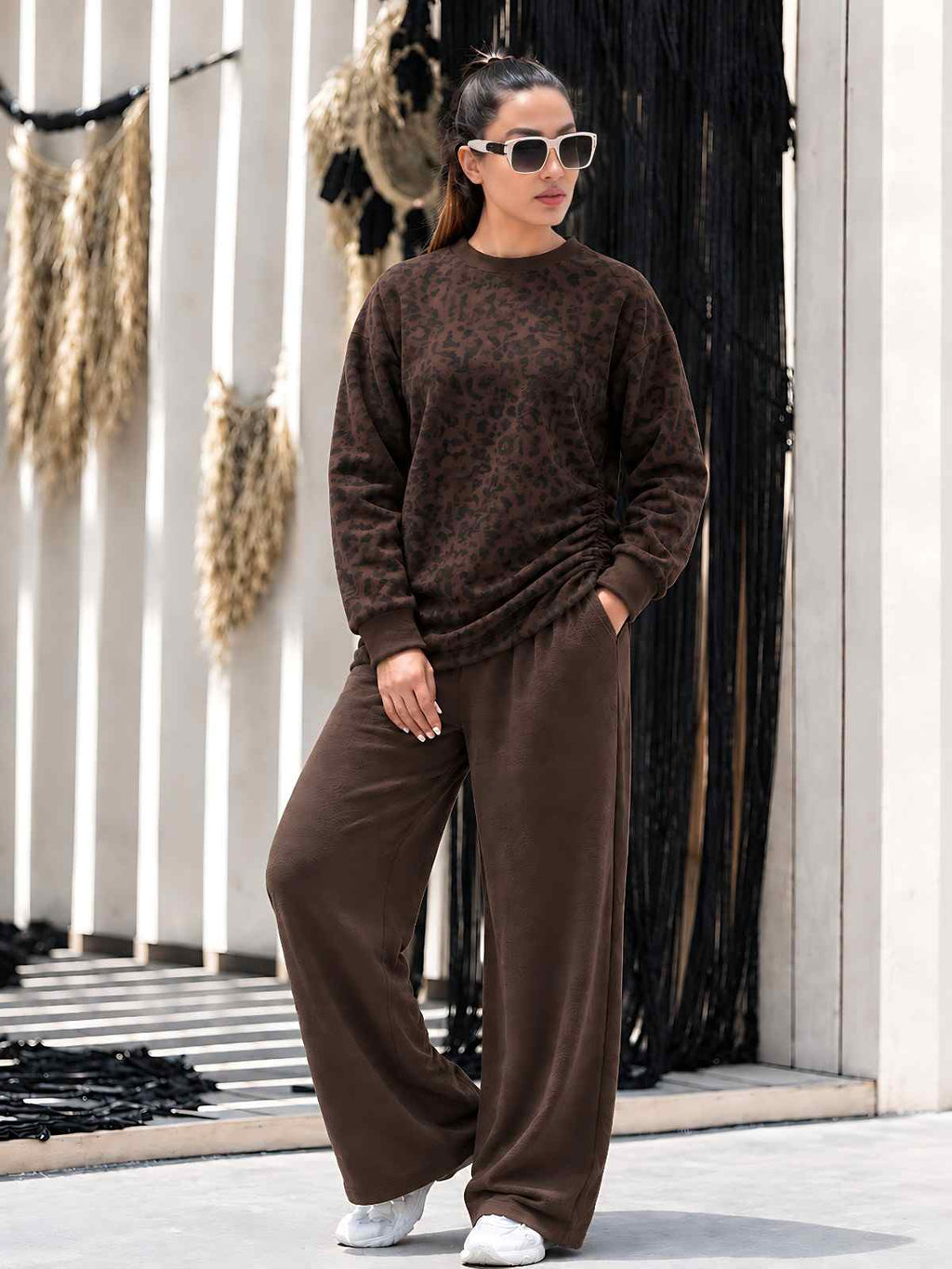Winter Urban Leopard Premium Fleece Co-Ord
