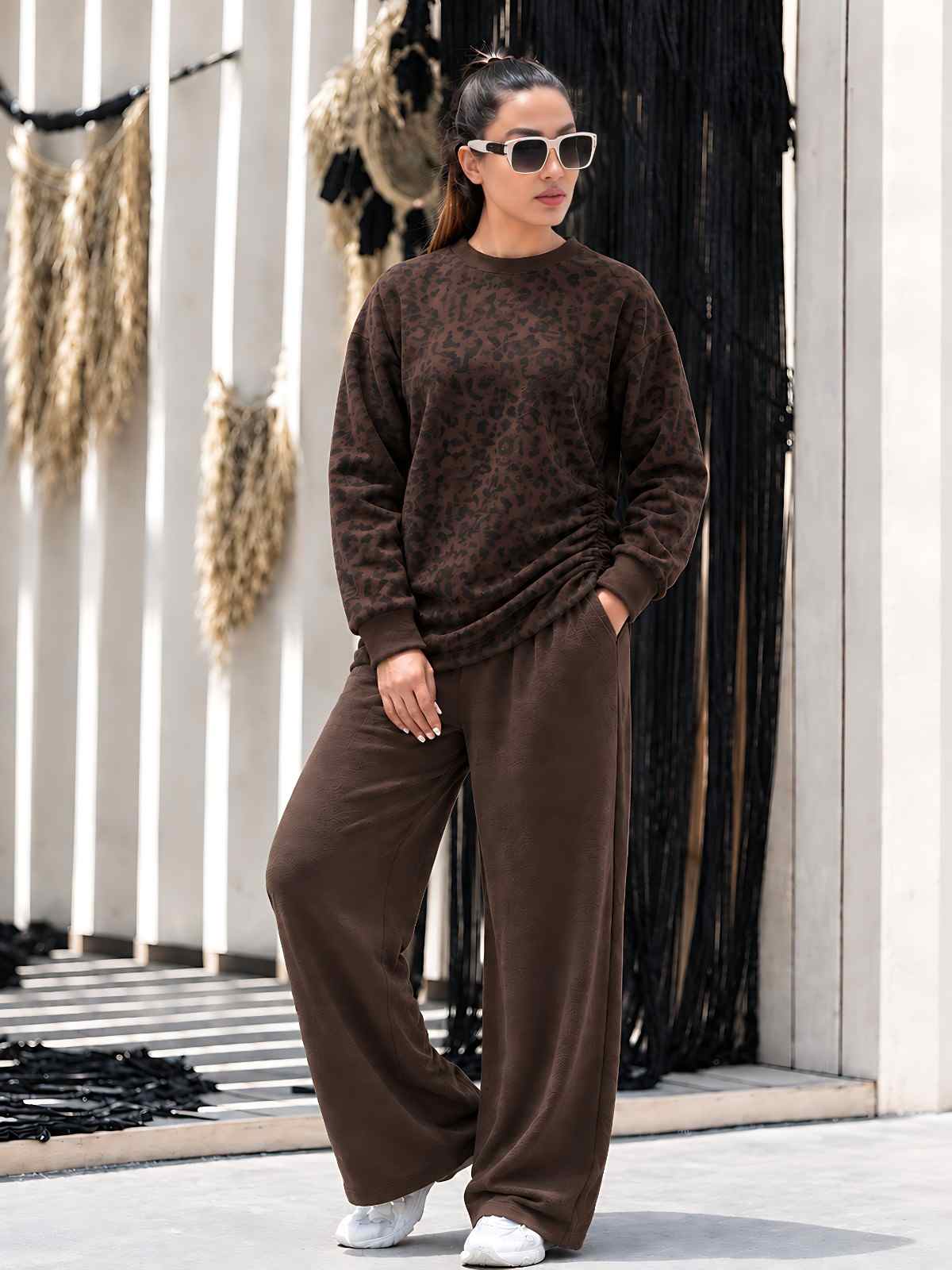 Winter Urban Leopard Premium Fleece Co-Ord
