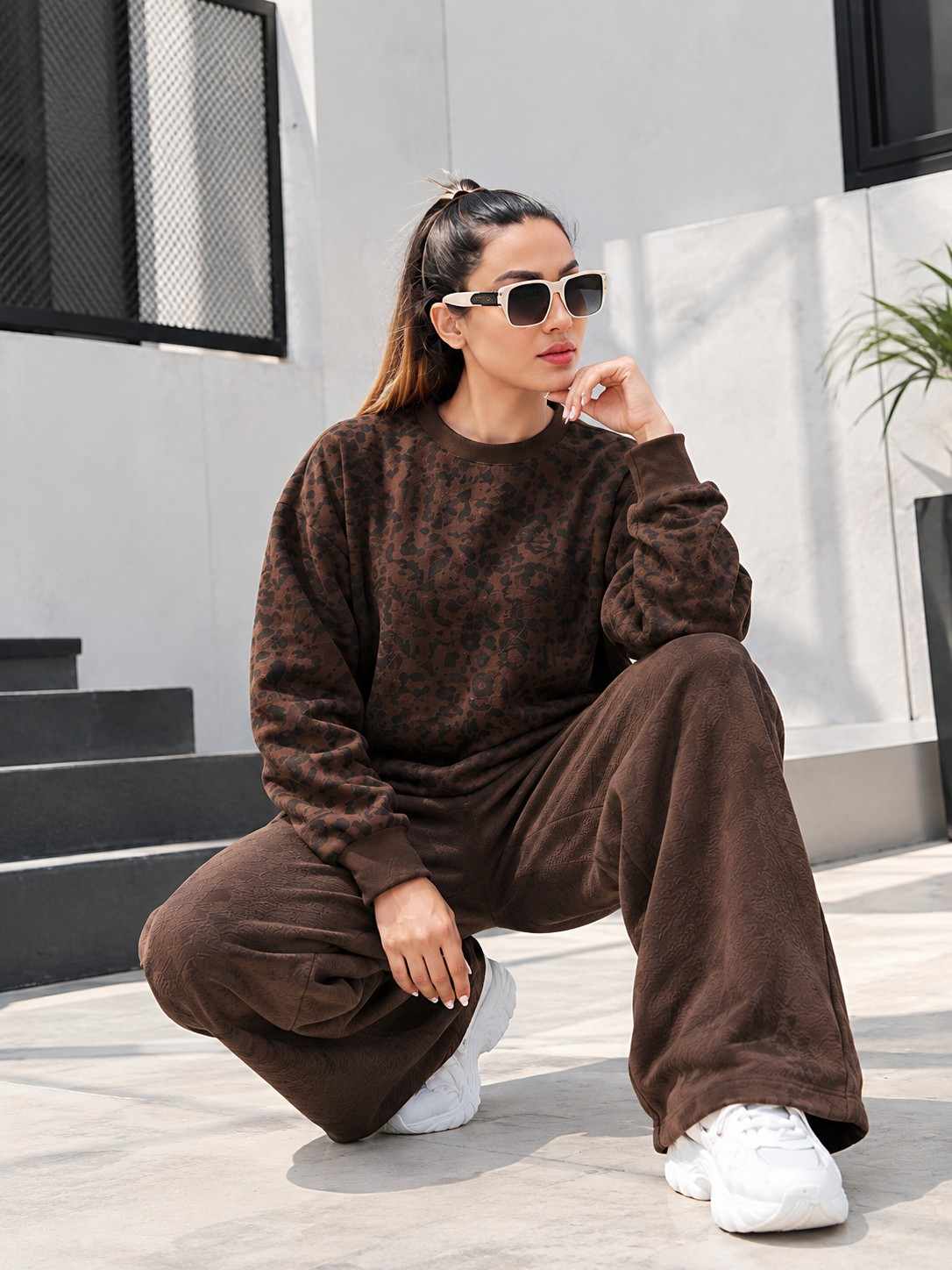 Winter Urban Leopard Premium Fleece Co-Ord