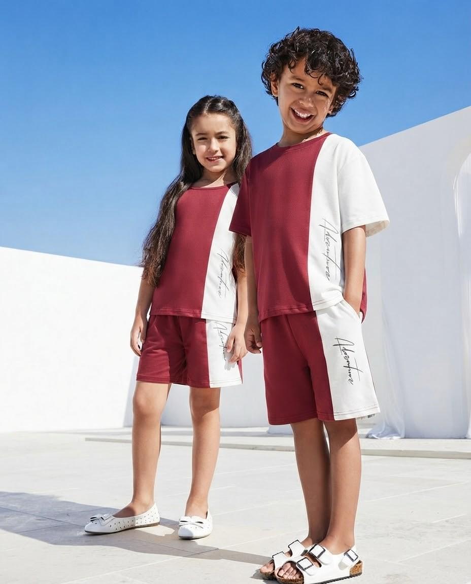 Maroon Signature Printed Kids Wear (Each)