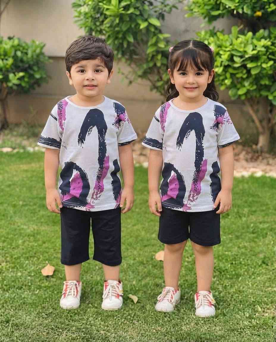 Purple Multi Printed Kids Wear (Each)