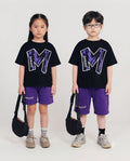 Black & Purple Printed Kids Wear (Each)