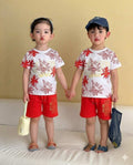 Red & White Summer Printed Kids Wear (Each)