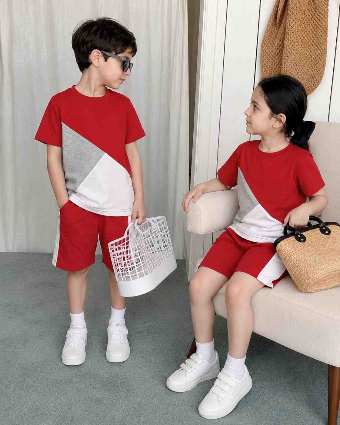 Red Panel Kids Wear (Each)