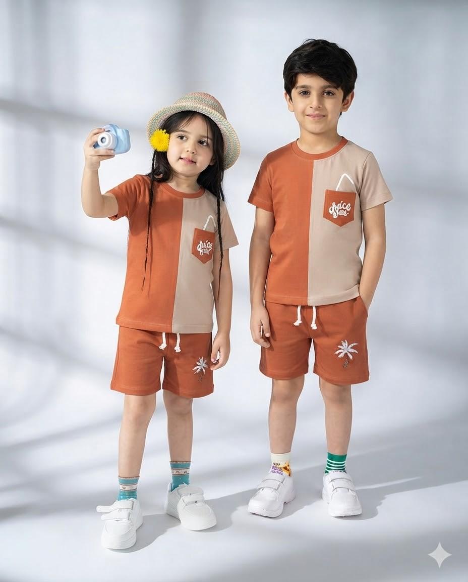Peach Juice Print  Kids Wear (Each)
